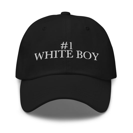 #1 WHITE BOY Black front cap mockup