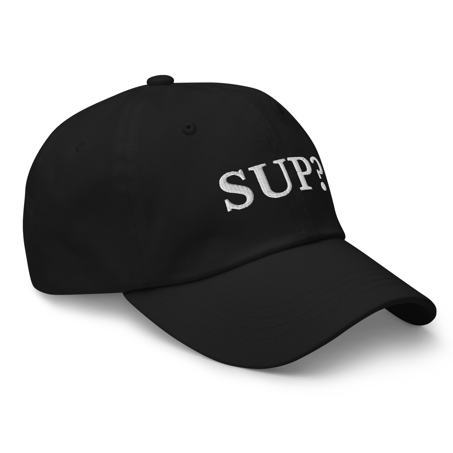 WHITE BOY SUMMER - Sup? - "Sup?" - White Embroidered Baseball Cap - Hat