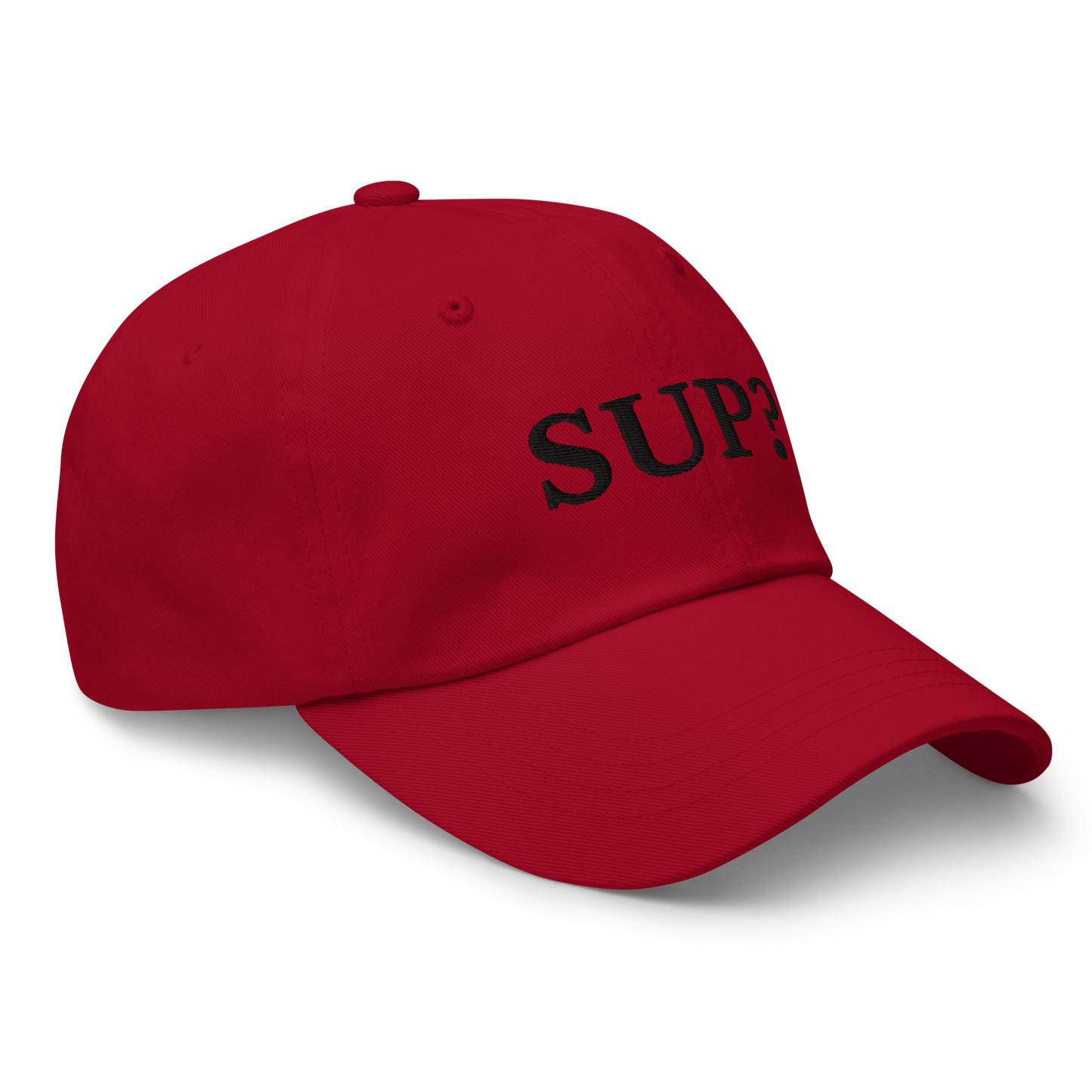 WHITE BOY SUMMER - Sup? - "Sup?" - Black Embroidered Baseball Cap - Hat