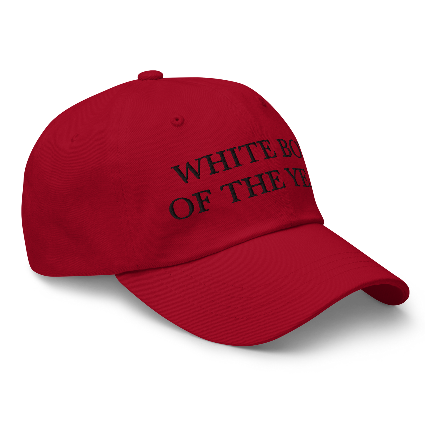WHITE BOY SUMMER - White Boy Of The Year - "White Boy Of The Year" - Black Embroidered Baseball Cap - Hat