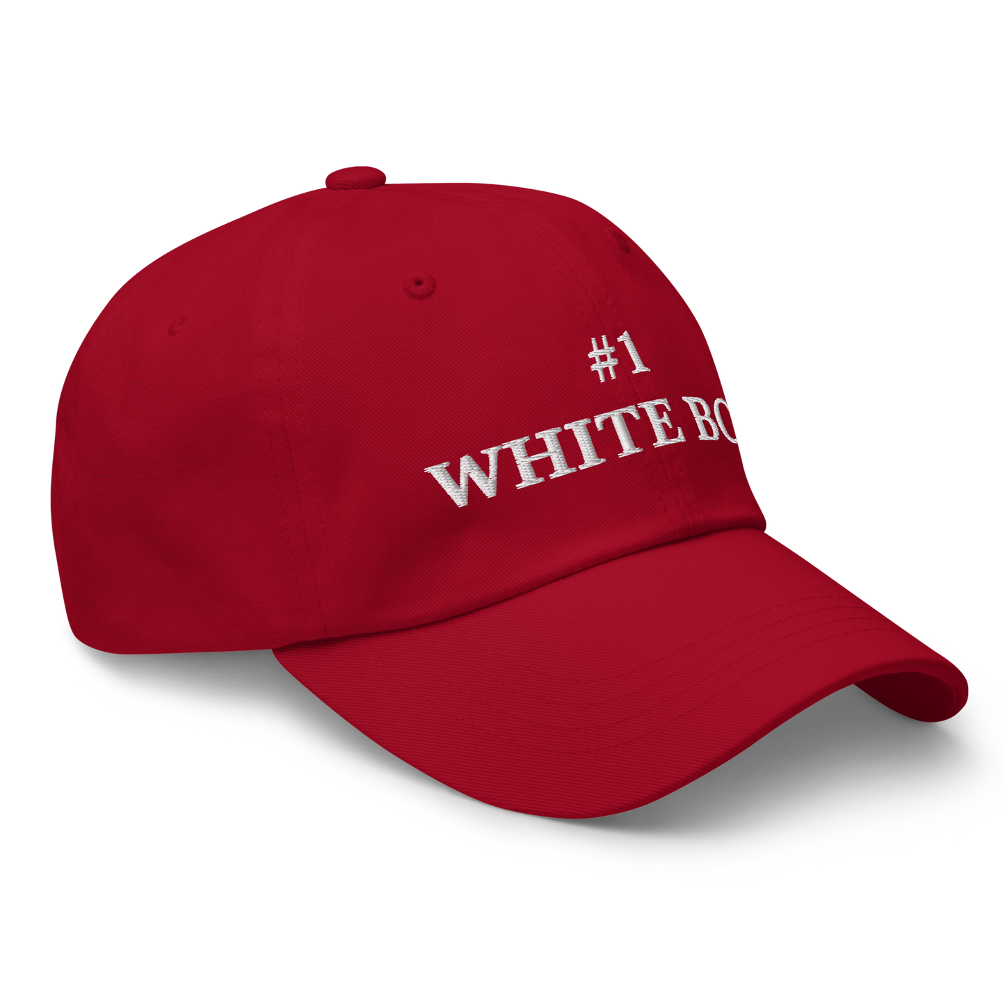 WHITE BOY SUMMER - White Boy Of The Year - "#1 White Boy" - White Embroidered Baseball Cap - Hat