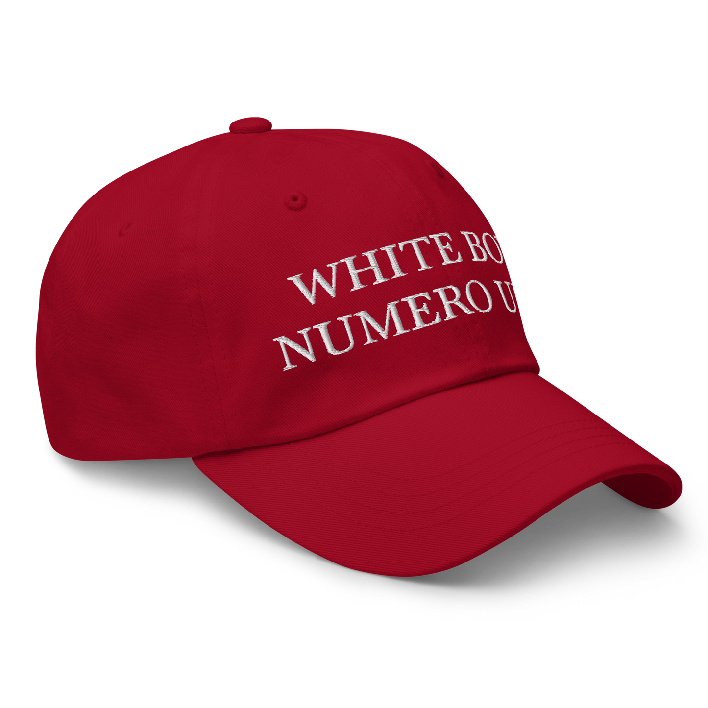 WHITE BOY SUMMER - White Boy Of The Year - "White Boy Numero Uno" - White Embroidered Baseball Cap - Hat