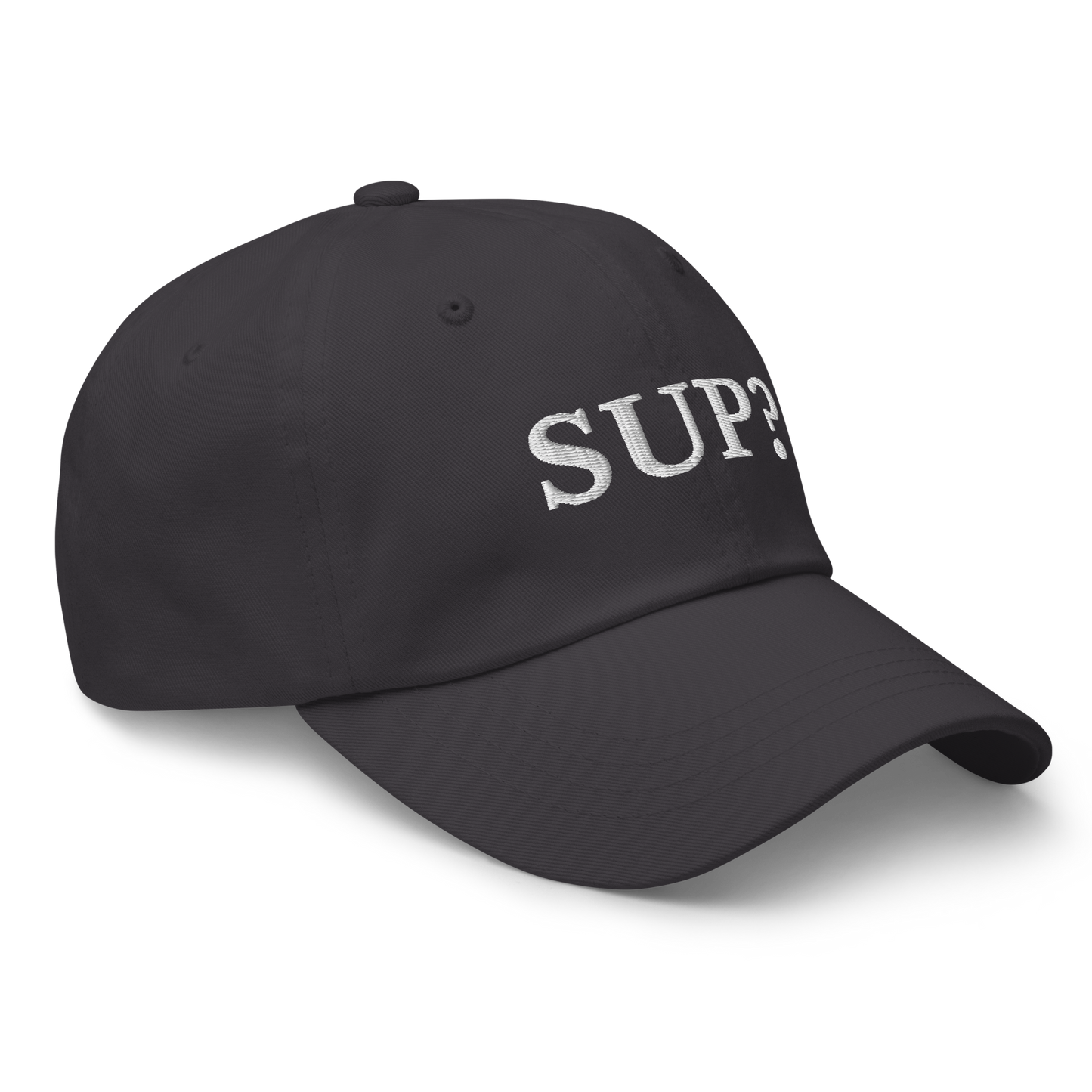 WHITE BOY SUMMER - Sup? - "Sup?" - White Embroidered Baseball Cap - Hat