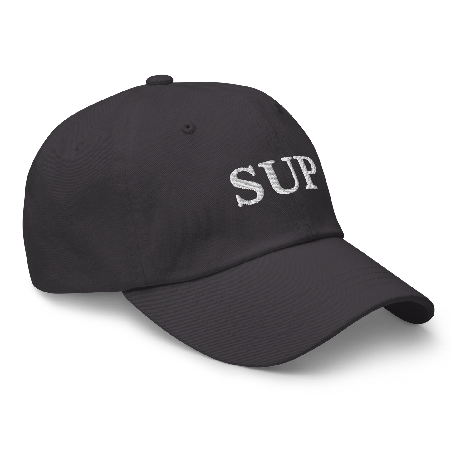 WHITE BOY SUMMER - Sup? - "Sup" - White Embroidered Baseball Cap - Hat