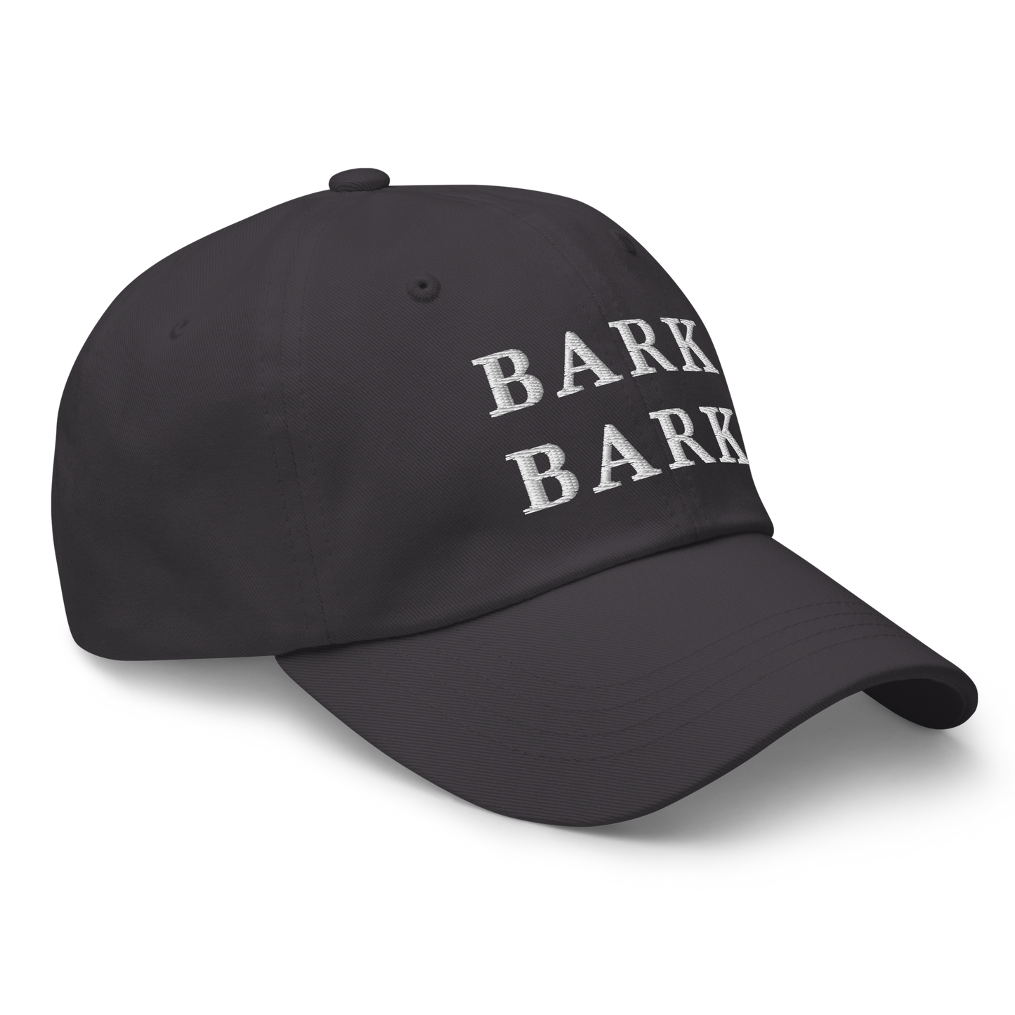 WHITE BOY SUMMER - Big Dog - "Bark Bark" - White Embroidered Baseball Cap - Hat