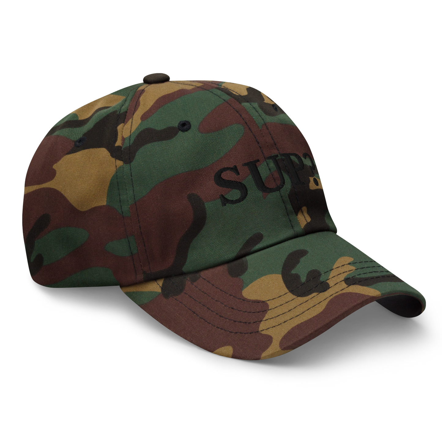 WHITE BOY SUMMER - Sup? - "Sup?" - Black Embroidered Baseball Cap - Hat