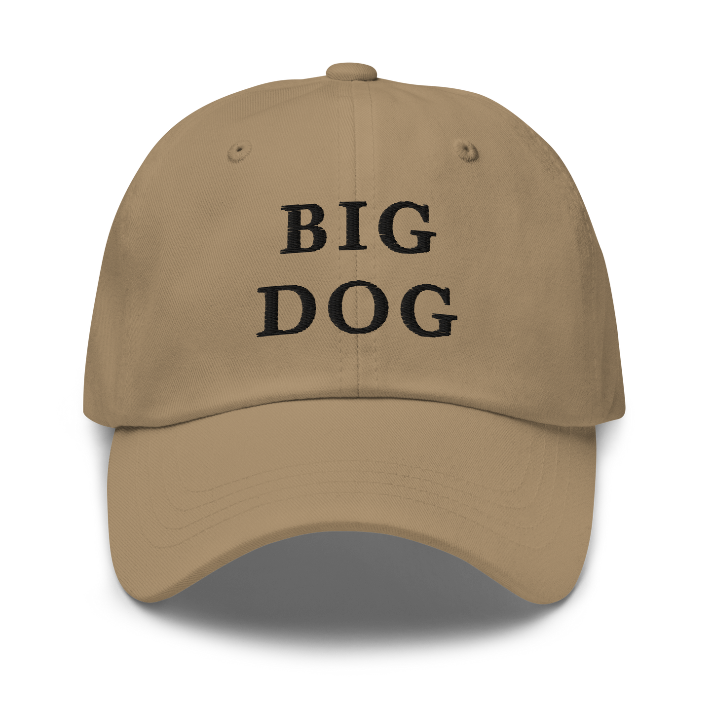 WHITE BOY SUMMER - Big Dog - "Big Dog" - Black Embroidered Baseball Cap - Hat Khaki