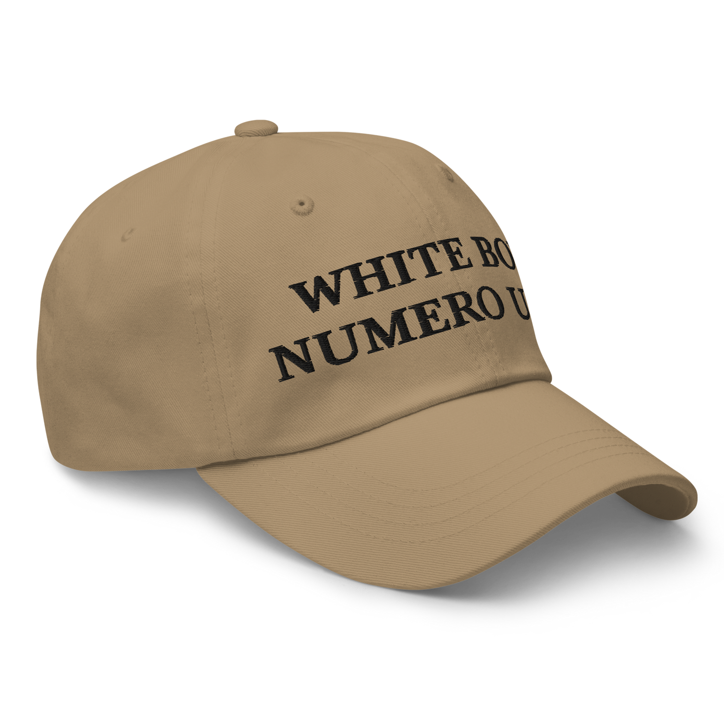WHITE BOY SUMMER - White Boy Of The Year - "White Boy Numero Uno" - Black Embroidered Baseball Cap - Hat