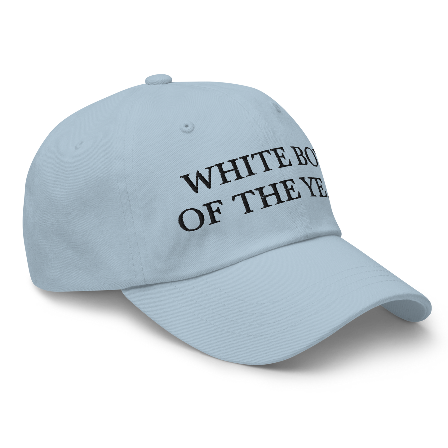 WHITE BOY SUMMER - White Boy Of The Year - "White Boy Of The Year" - Black Embroidered Baseball Cap - Hat