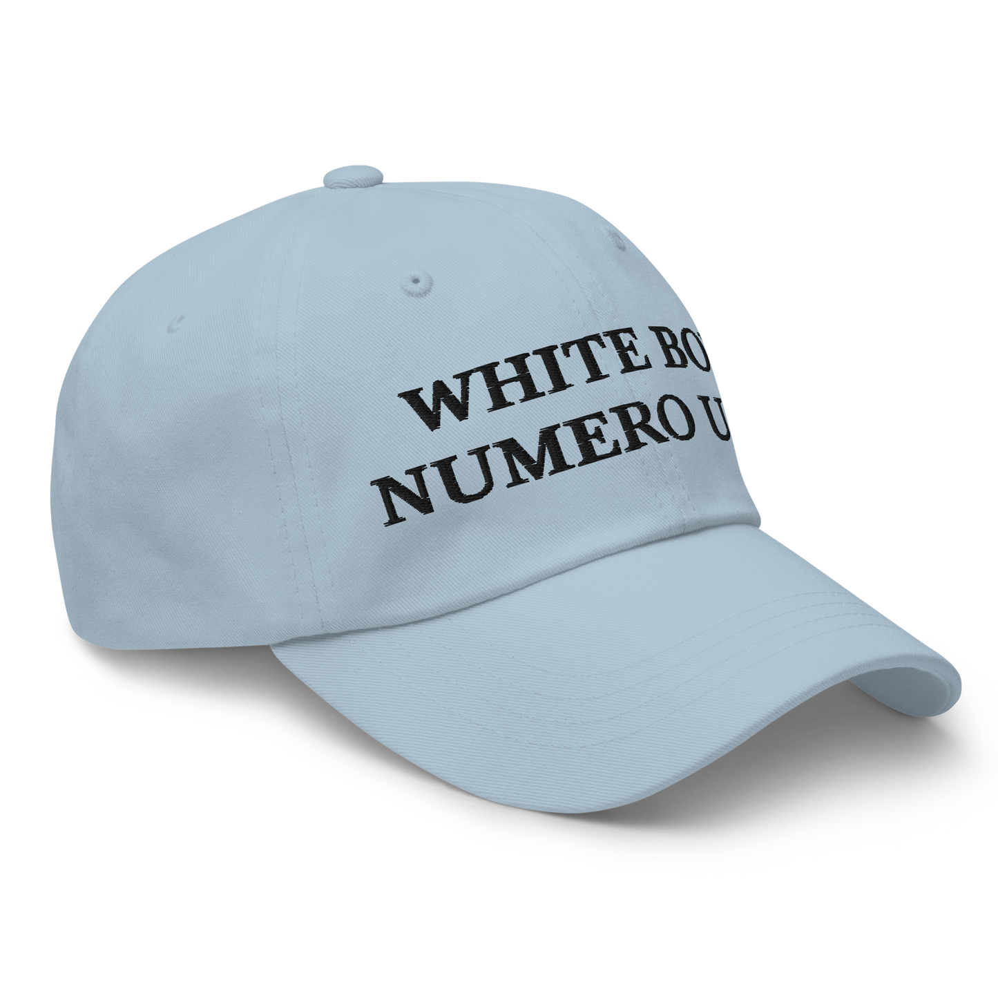 WHITE BOY SUMMER - White Boy Of The Year - "White Boy Numero Uno" - Black Embroidered Baseball Cap - Hat