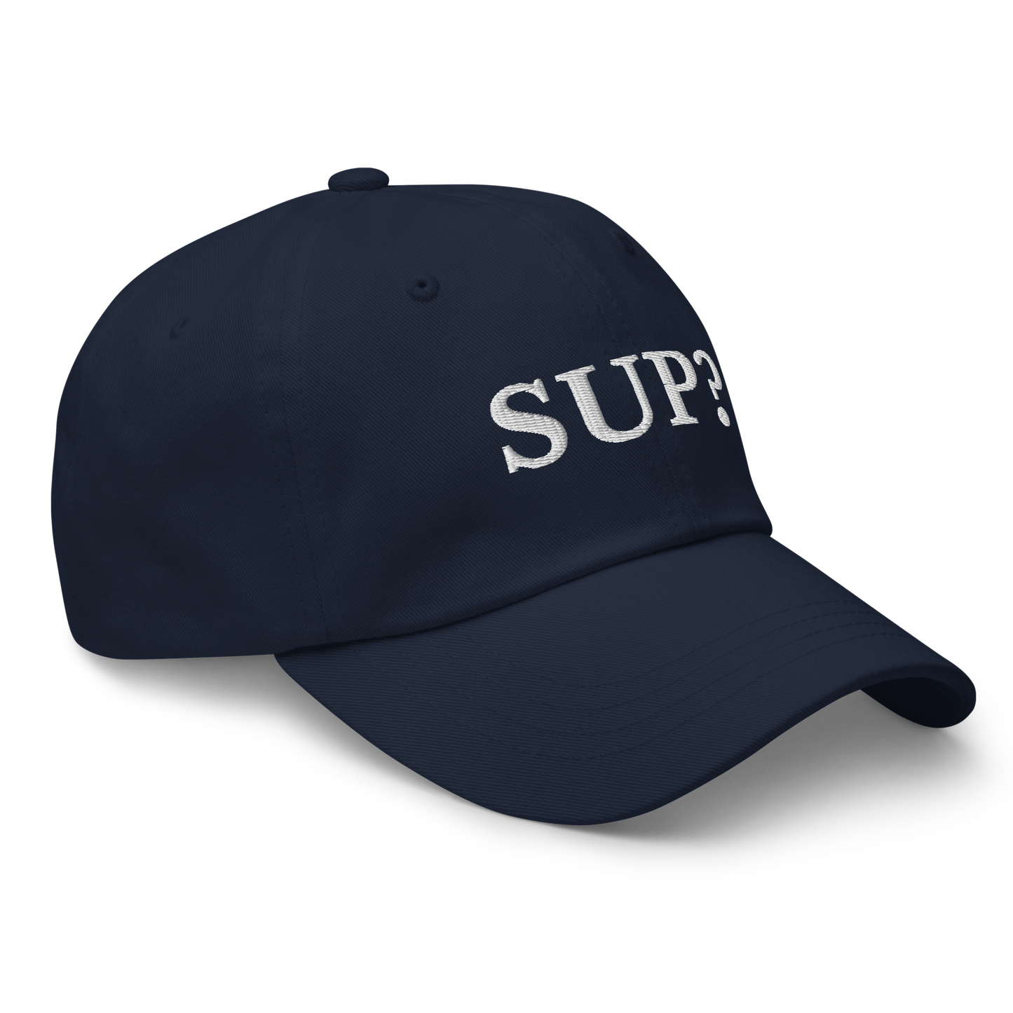 WHITE BOY SUMMER - Sup? - "Sup?" - White Embroidered Baseball Cap - Hat