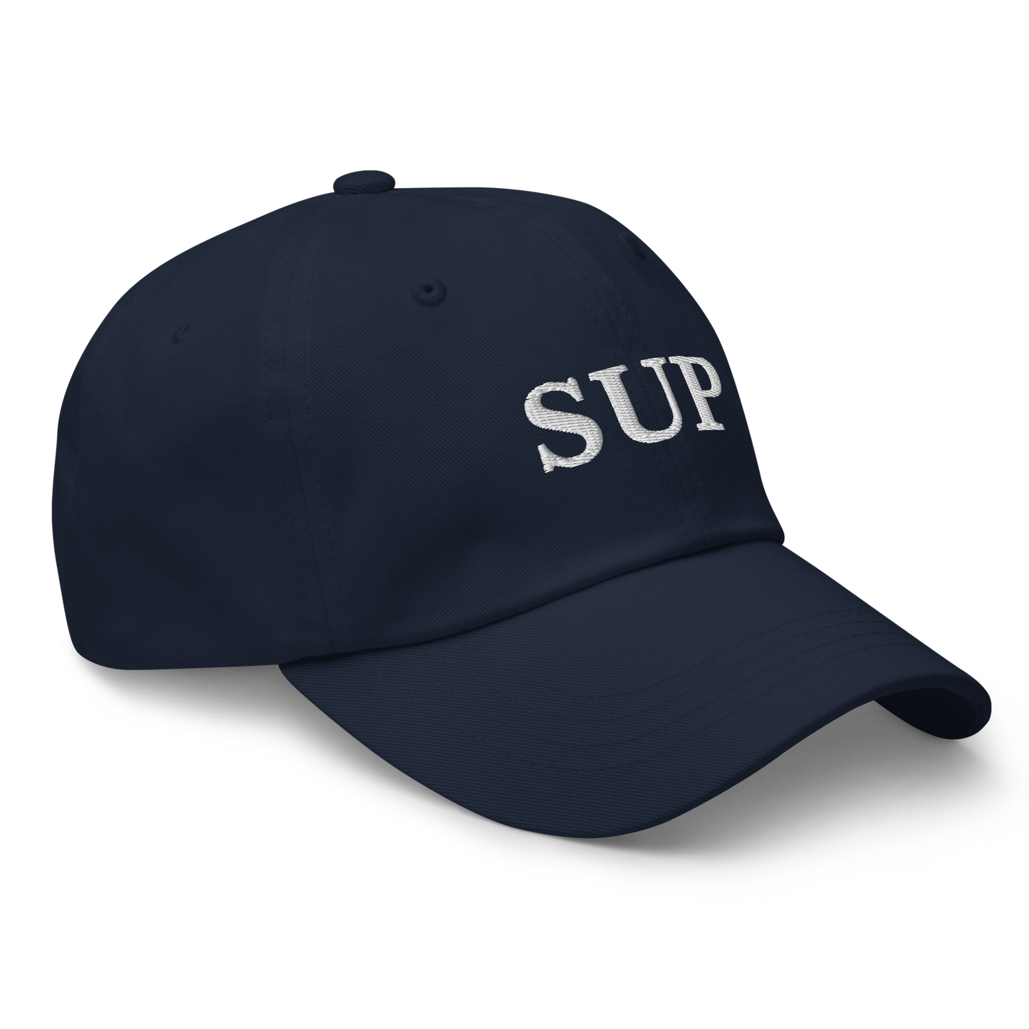 WHITE BOY SUMMER - Sup? - "Sup" - White Embroidered Baseball Cap - Hat