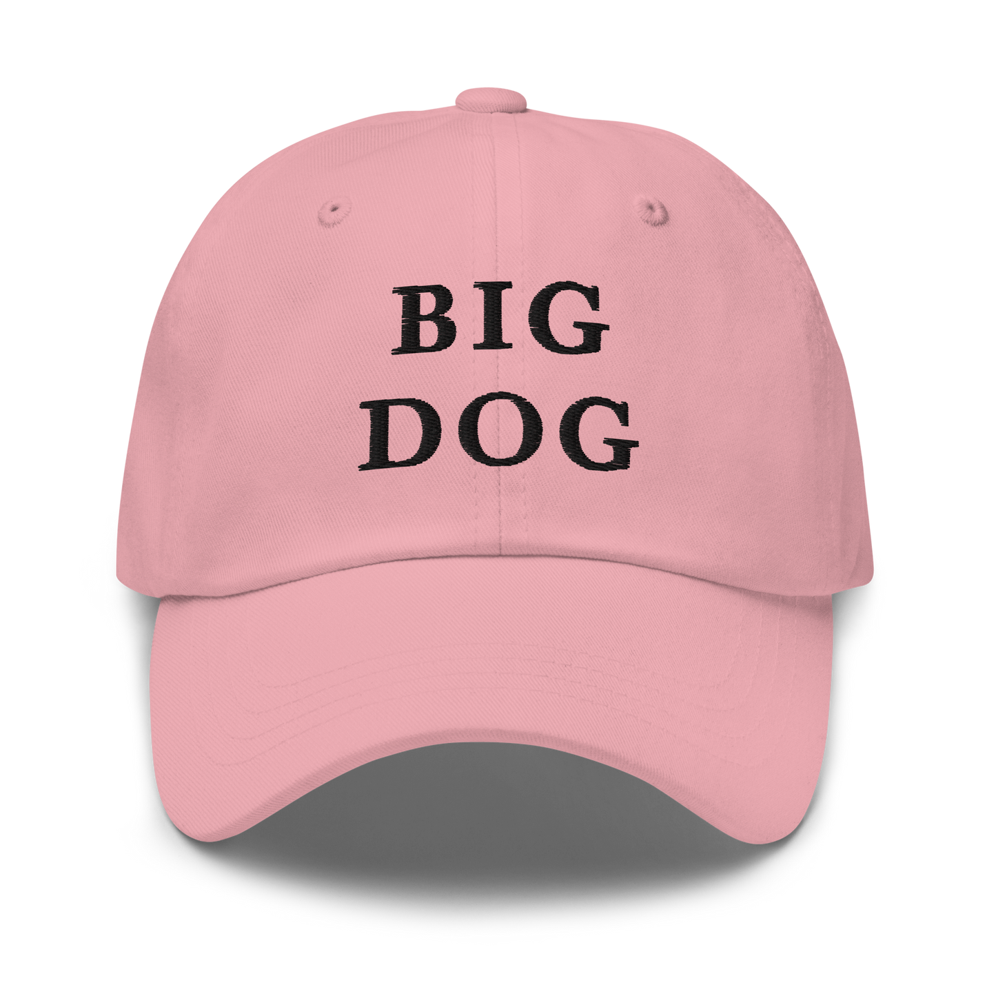 WHITE BOY SUMMER - Big Dog - "Big Dog" - Black Embroidered Baseball Cap - Hat Pink