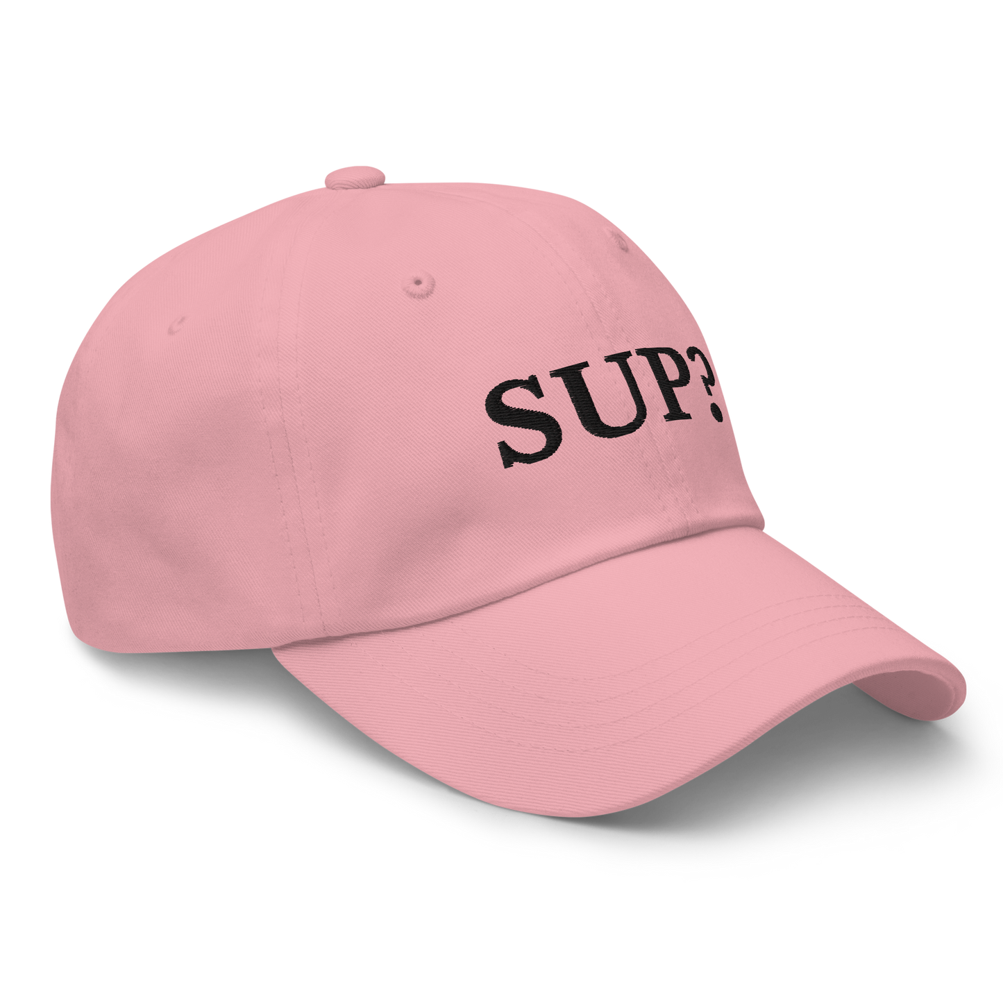 WHITE BOY SUMMER - Sup? - "Sup?" - Black Embroidered Baseball Cap - Hat