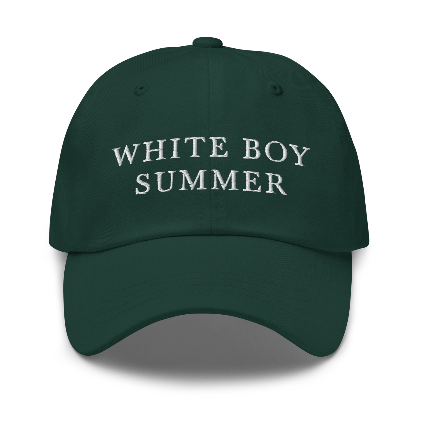 WHITE BOY SUMMER - Originals - "White Boy Summer" - White Embroidered Baseball Cap - Hat Spruce