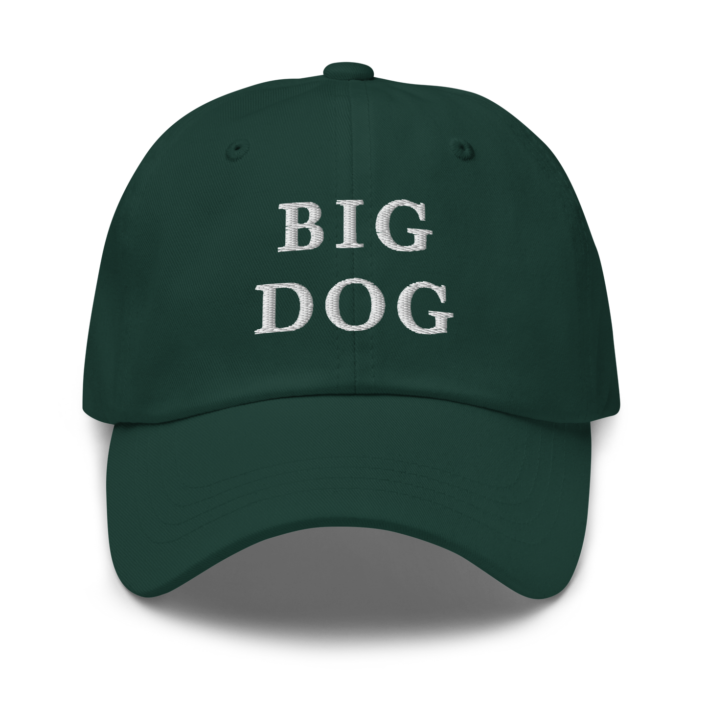 WHITE BOY SUMMER - Big Dog - "Big Dog" - White Embroidered Baseball Cap - Hat Spruce