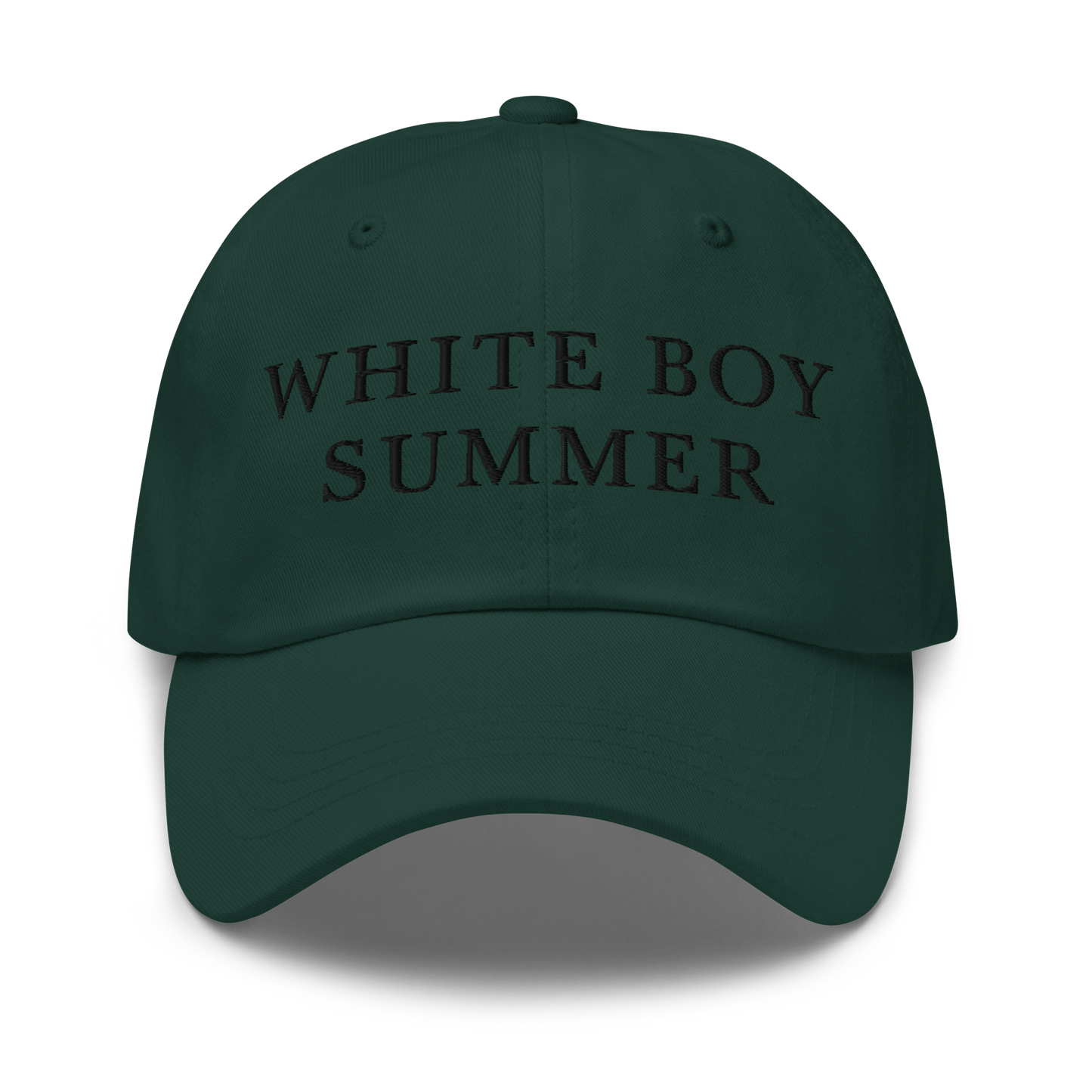 WHITE BOY SUMMER - Originals - "White Boy Summer" - Black Embroidered Baseball Cap - Hat Spruce