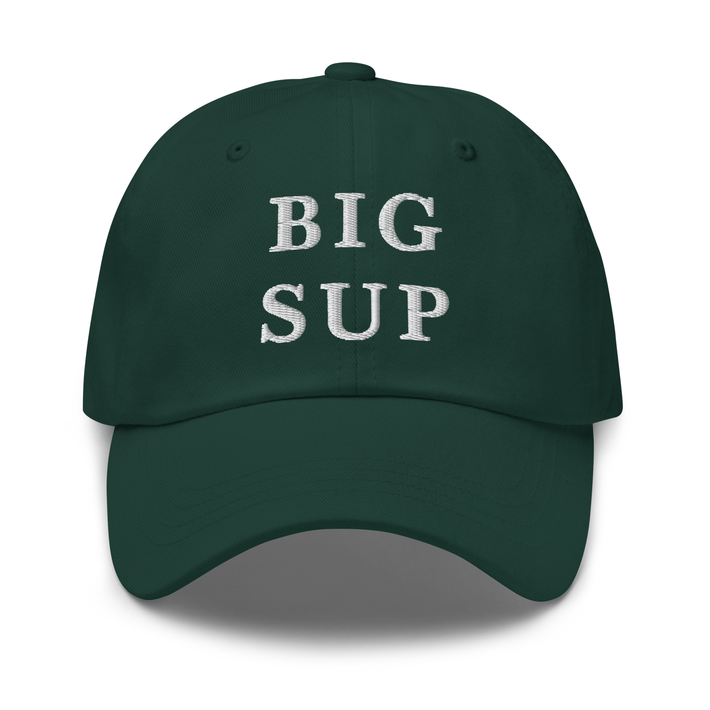 WHITE BOY SUMMER - Sup? - "Big Sup" - White Embroidered Baseball Cap - Hat Spruce