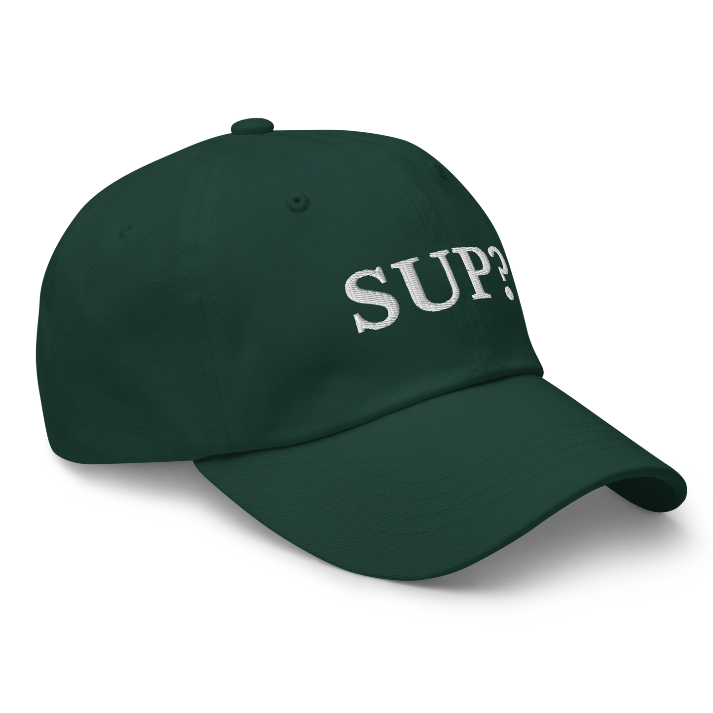WHITE BOY SUMMER - Sup? - "Sup?" - White Embroidered Baseball Cap - Hat