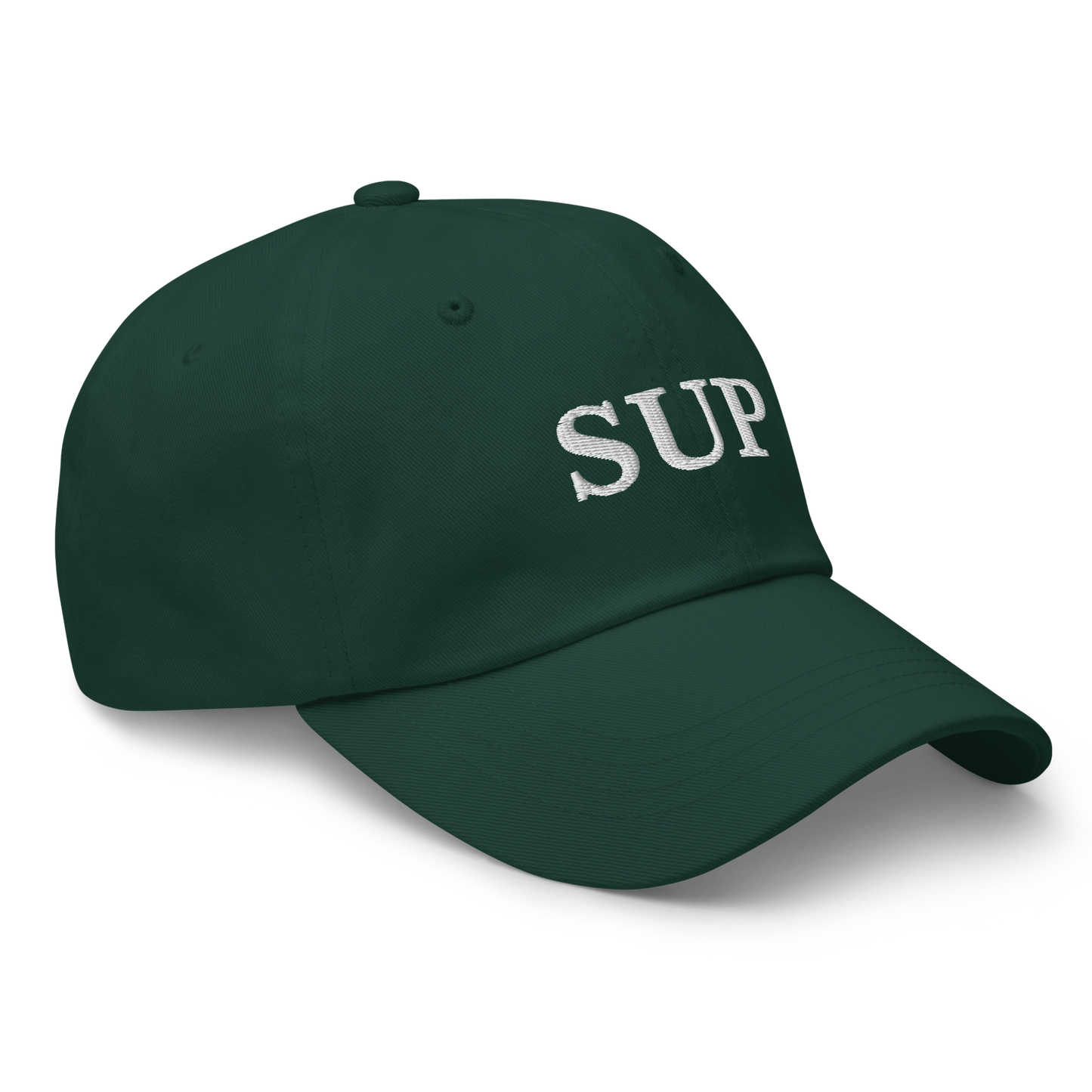 WHITE BOY SUMMER - Sup? - "Sup" - White Embroidered Baseball Cap - Hat