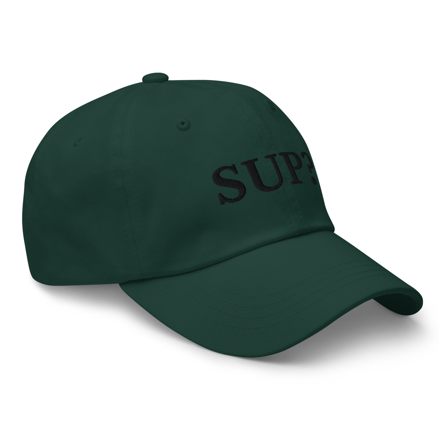 WHITE BOY SUMMER - Sup? - "Sup?" - Black Embroidered Baseball Cap - Hat