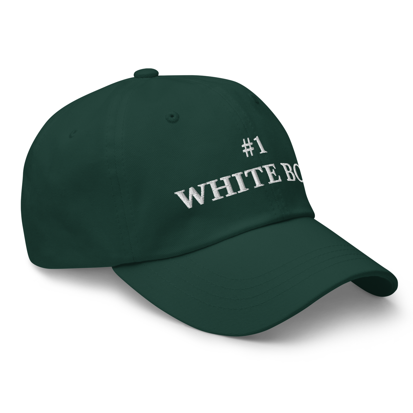 WHITE BOY SUMMER - White Boy Of The Year - "#1 White Boy" - White Embroidered Baseball Cap - Hat