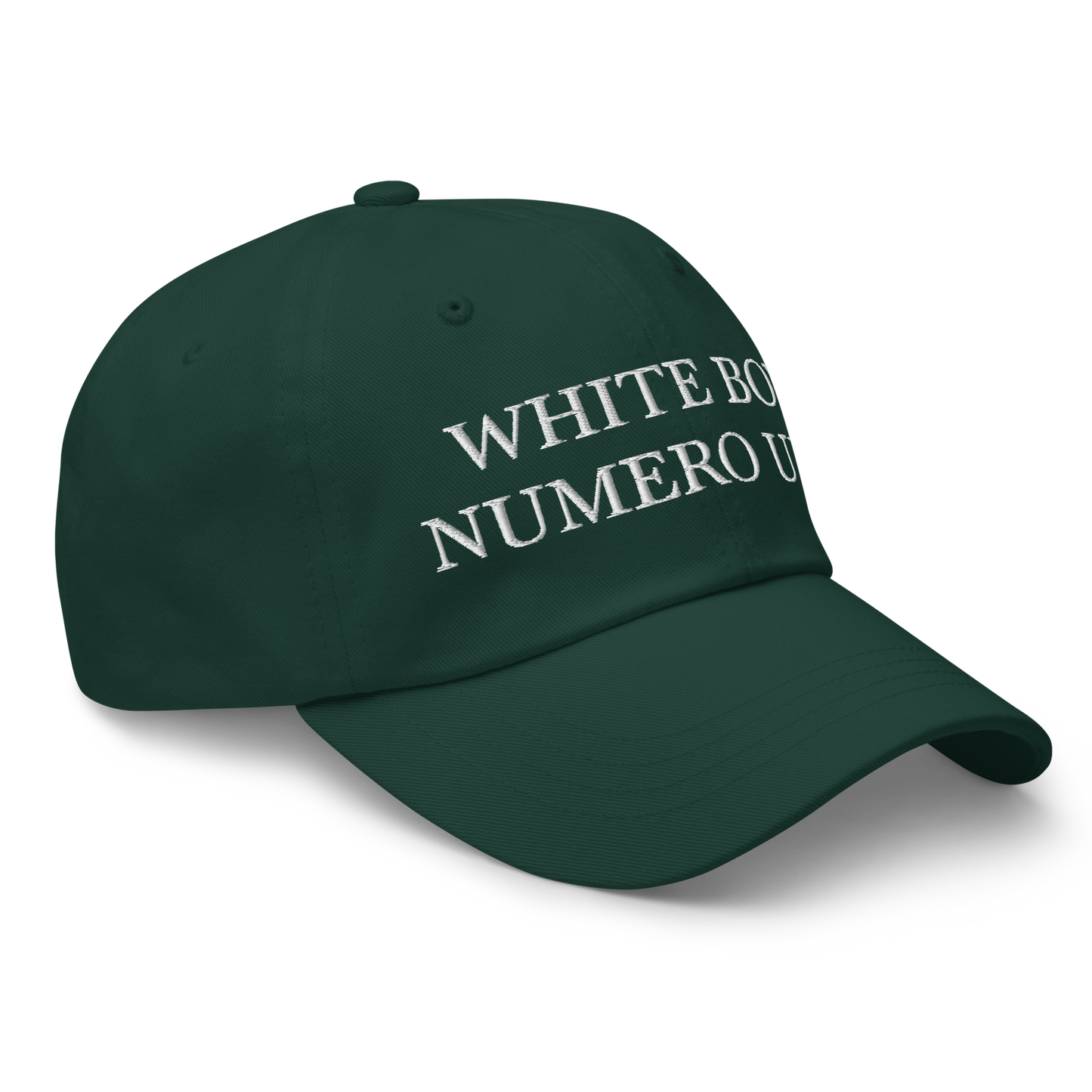 WHITE BOY SUMMER - White Boy Of The Year - "White Boy Numero Uno" - White Embroidered Baseball Cap - Hat