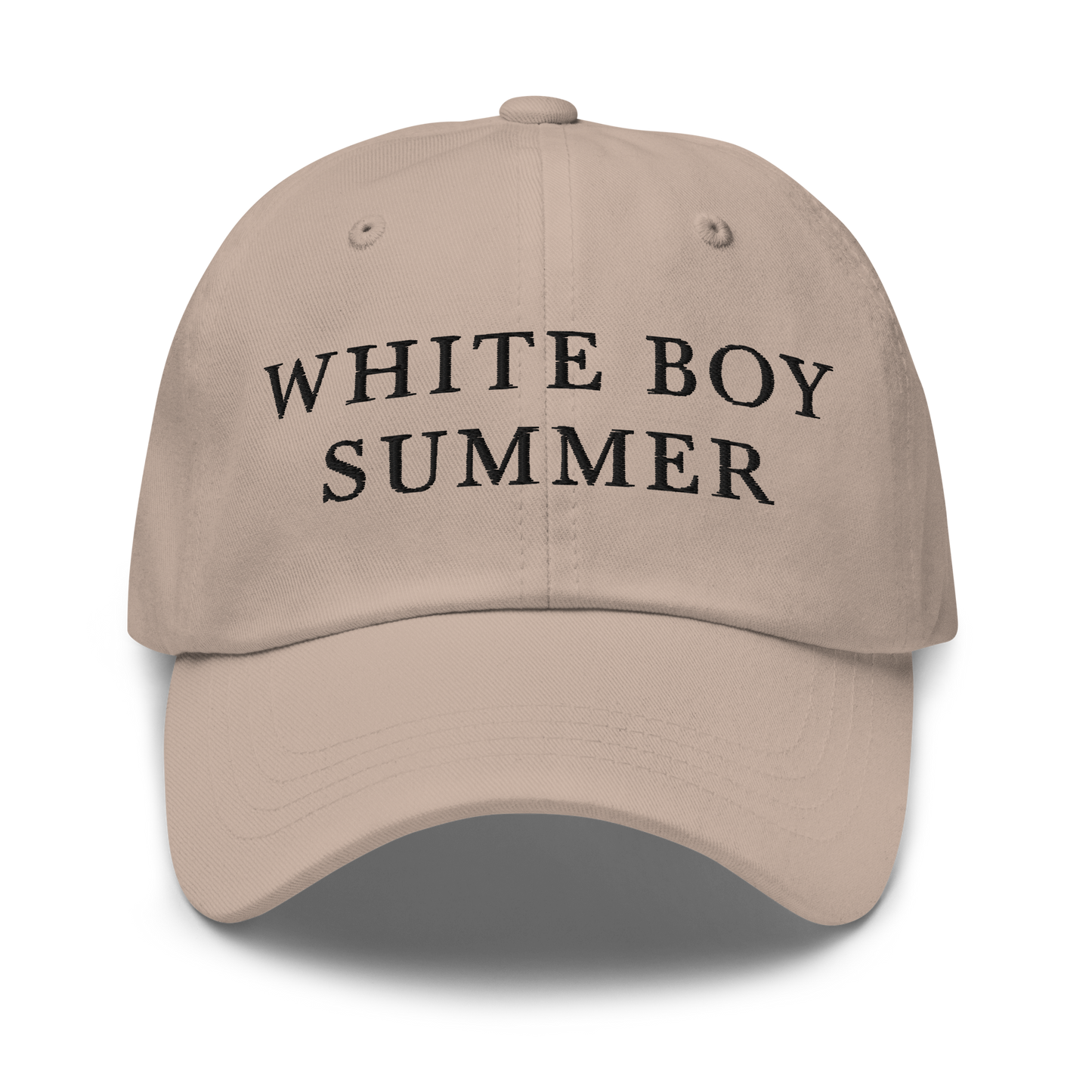 WHITE BOY SUMMER - Originals - "White Boy Summer" - Black Embroidered Baseball Cap - Hat Stone