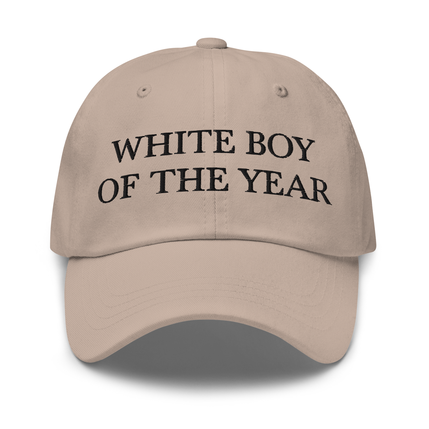 WHITE BOY SUMMER - White Boy Of The Year - "White Boy Of The Year" - Black Embroidered Baseball Cap - Hat Stone