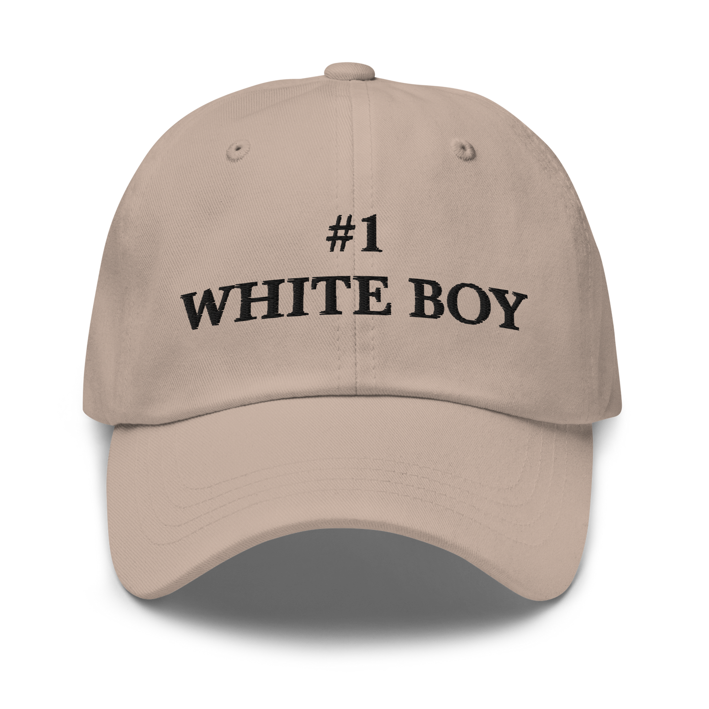 WHITE BOY SUMMER - White Boy Of The Year - "#1 White Boy" - Black Embroidered Baseball Cap - Hat Stone
