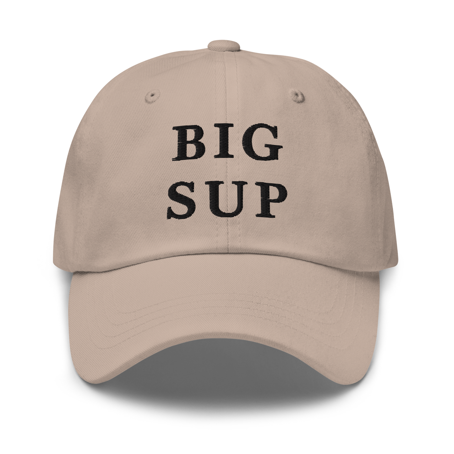 WHITE BOY SUMMER - Sup? - "Big Sup" - Black Embroidered Baseball Cap - Hat Stone