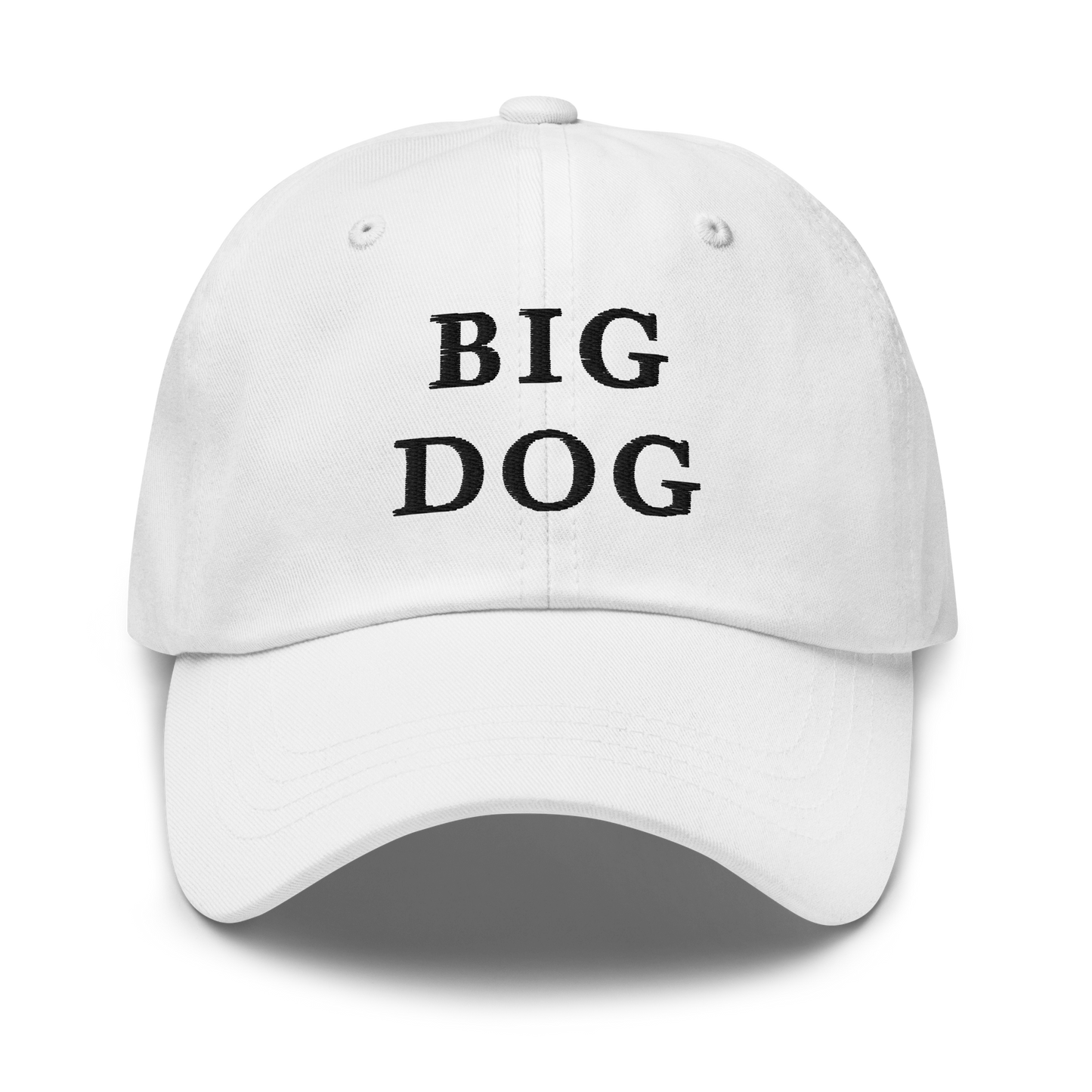 WHITE BOY SUMMER - Big Dog - "Big Dog" - Black Embroidered Baseball Cap - Hat White