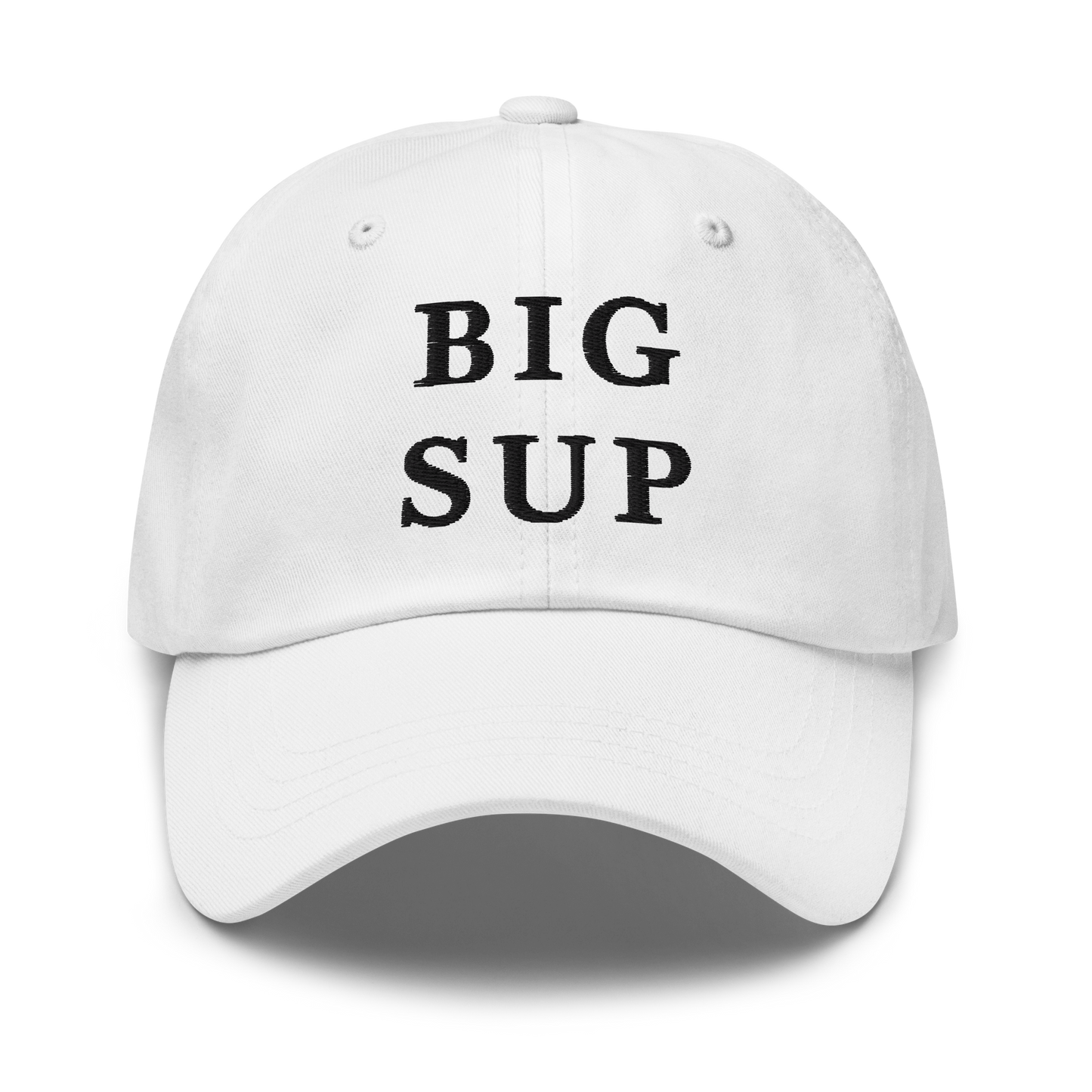 WHITE BOY SUMMER - Sup? - "Big Sup" - Black Embroidered Baseball Cap - Hat White
