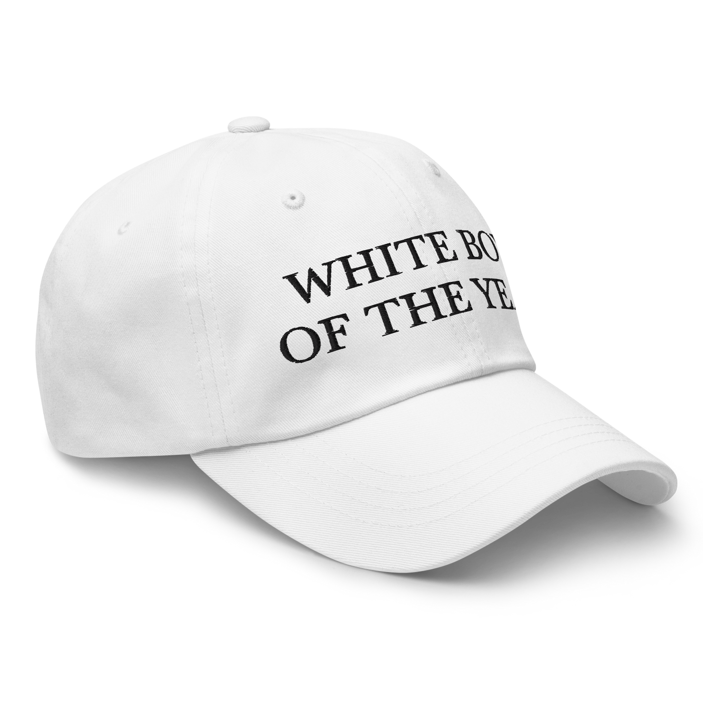 WHITE BOY SUMMER - White Boy Of The Year - "White Boy Of The Year" - Black Embroidered Baseball Cap - Hat