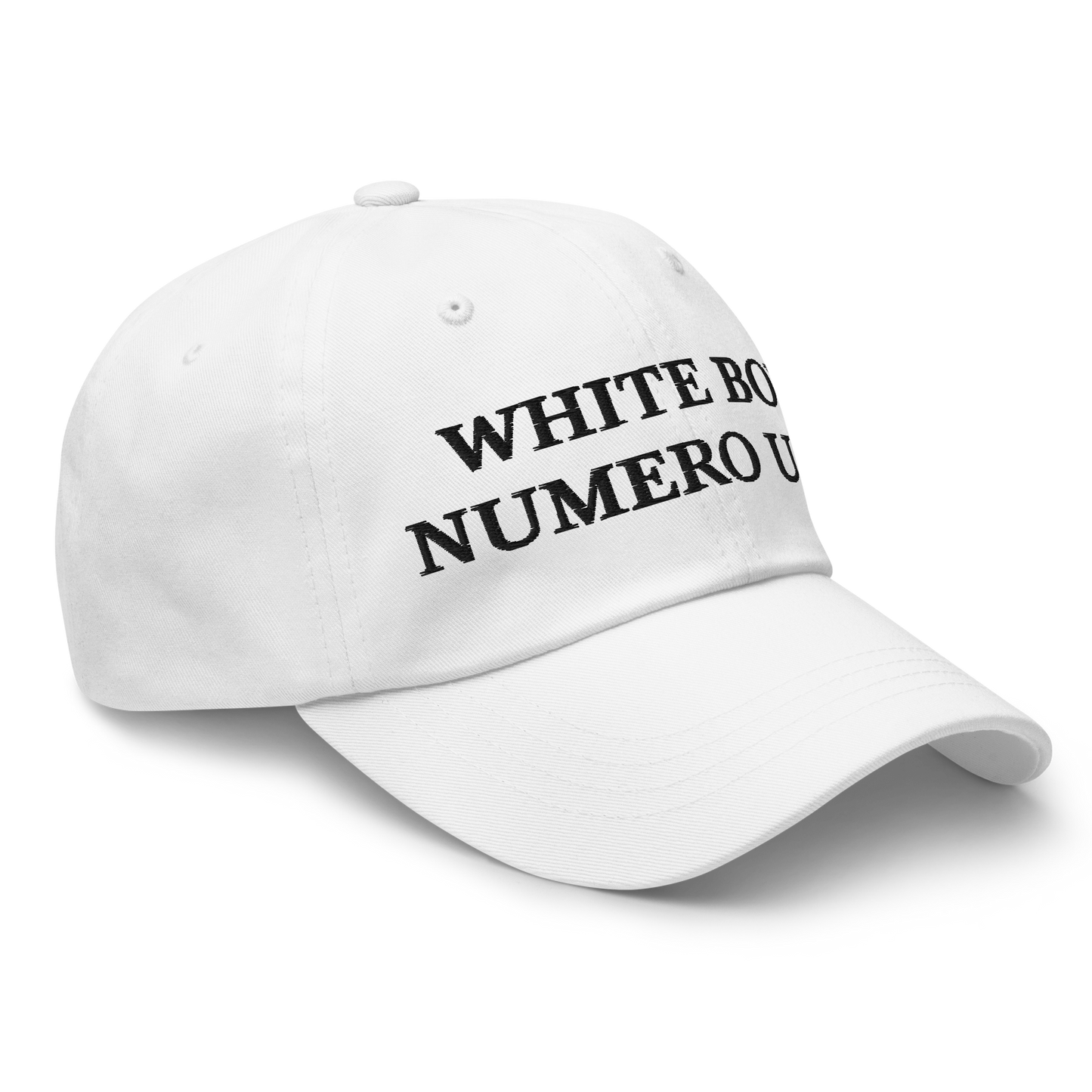 WHITE BOY SUMMER - White Boy Of The Year - "White Boy Numero Uno" - Black Embroidered Baseball Cap - Hat