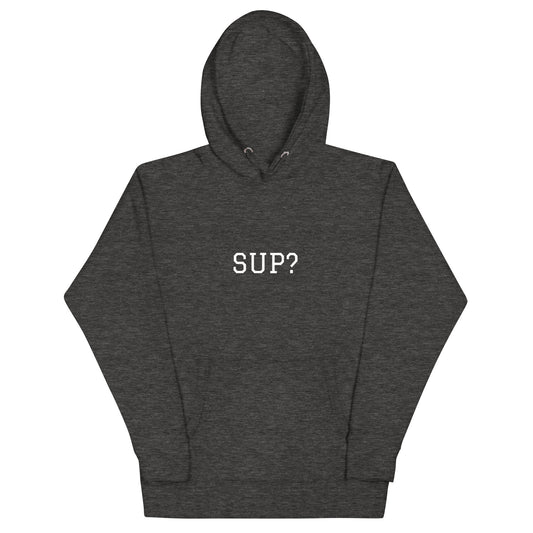 WHITE BOY SUMMER - Sup? - "Sup?" - Classic Cotton Hoodie - Hoodie Charcoal Heather