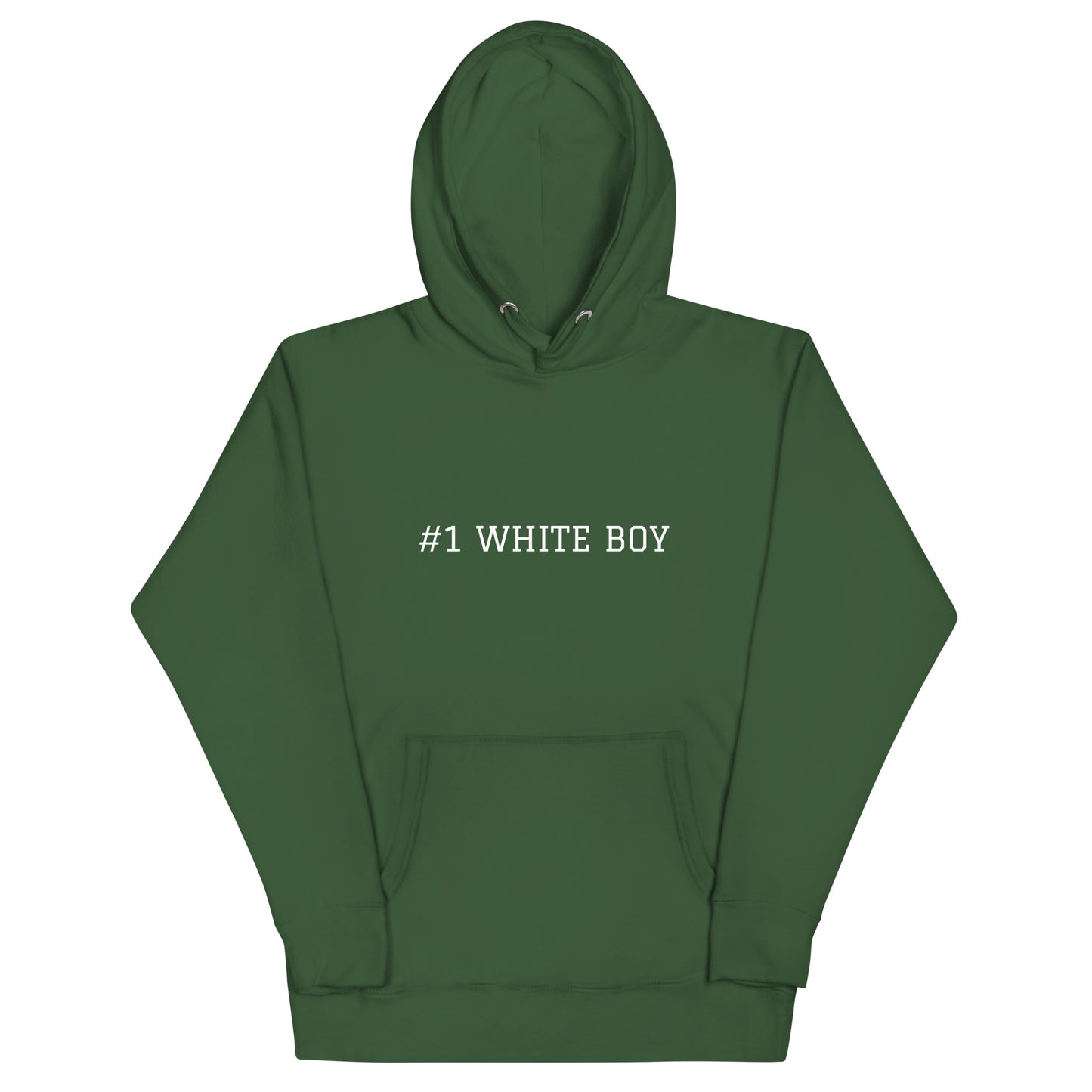 WHITE BOY SUMMER - White Boy Of The Year - "#1 White Boy" - Classic Cotton Hoodie - Hoodie Forest Green