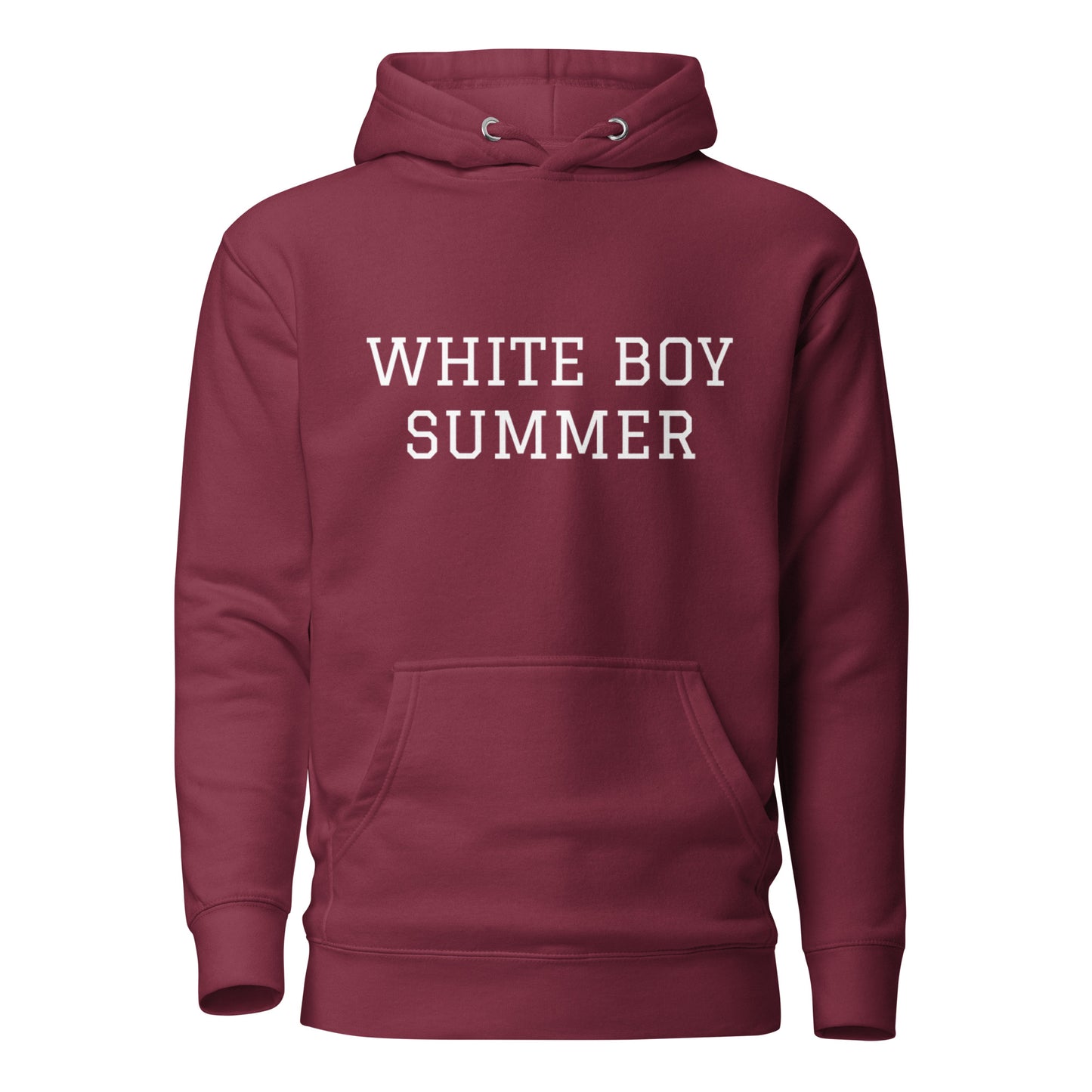 WHITE BOY SUMMER - Originals - "White Boy Summer" - Classic Cotton Hoodie - Hoodie Maroon