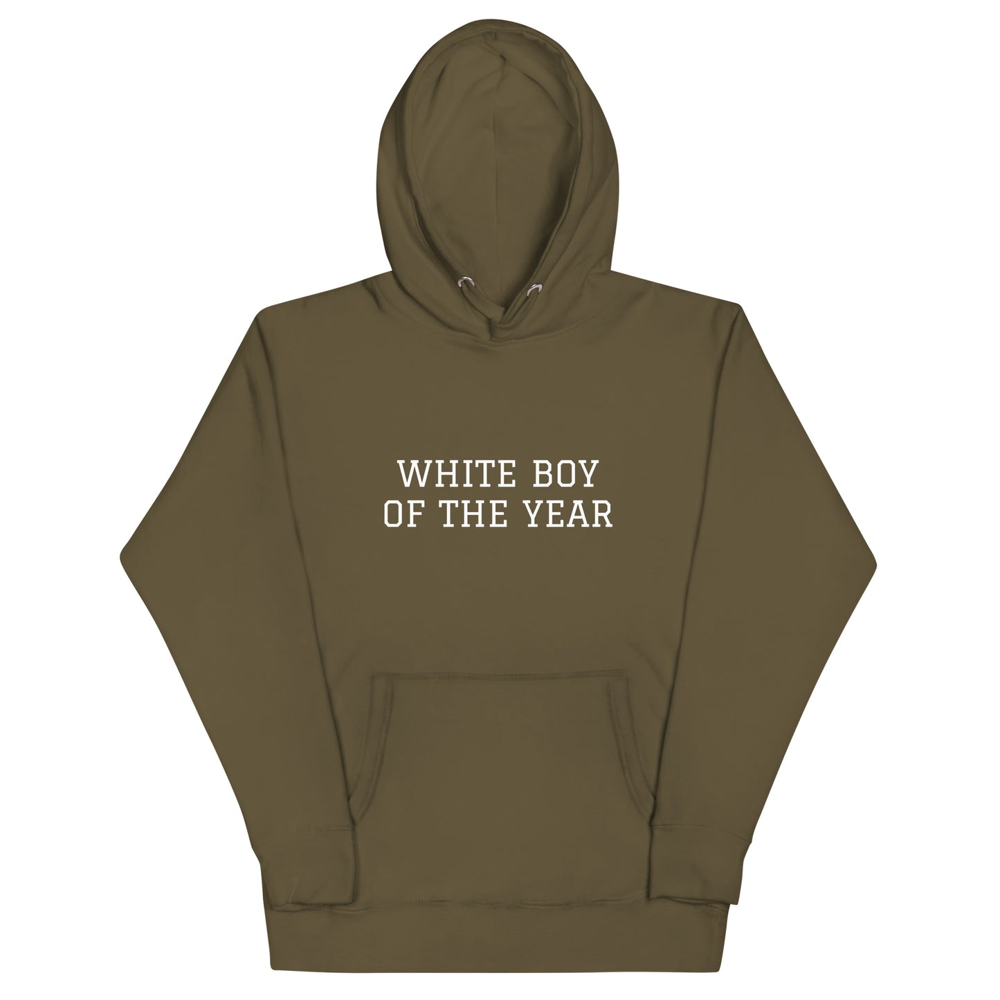 WHITE BOY SUMMER - White Boy Of The Year - "White Boy Of The Year" - Classic Cotton Hoodie - Hoodie Military Green