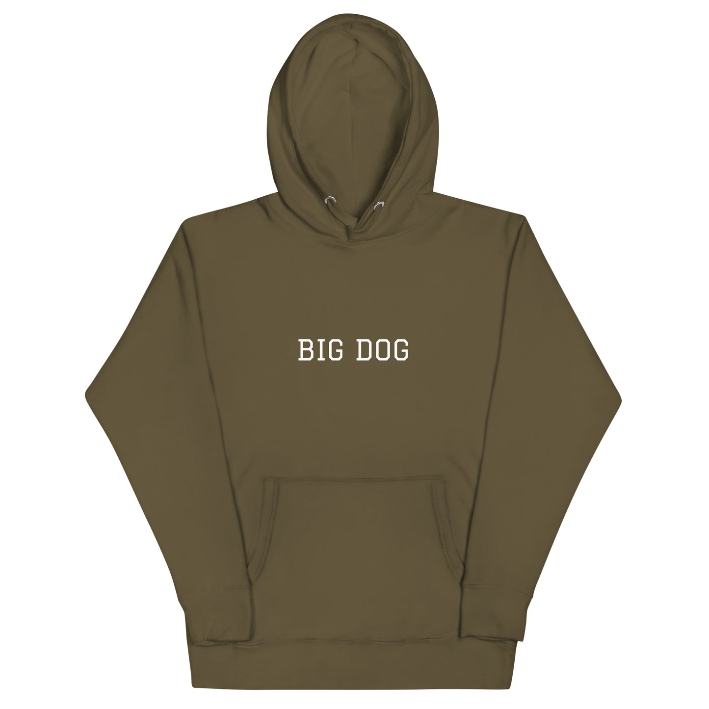 WHITE BOY SUMMER - Big Dog - "Big Dog" - Classic Cotton Hoodie - Hoodie Military Green
