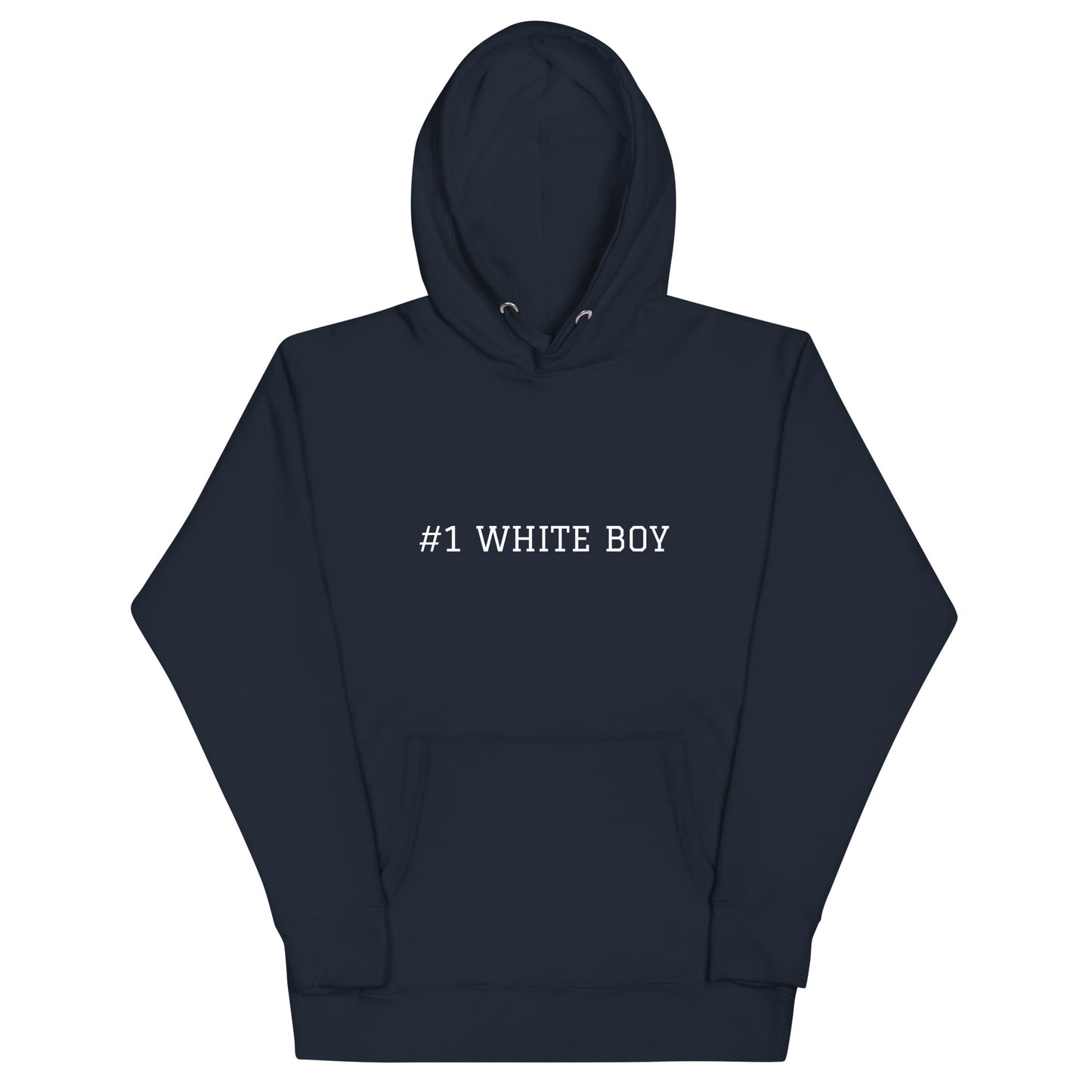 WHITE BOY SUMMER - White Boy Of The Year - "#1 White Boy" - Classic Cotton Hoodie - Hoodie Navy Blazer