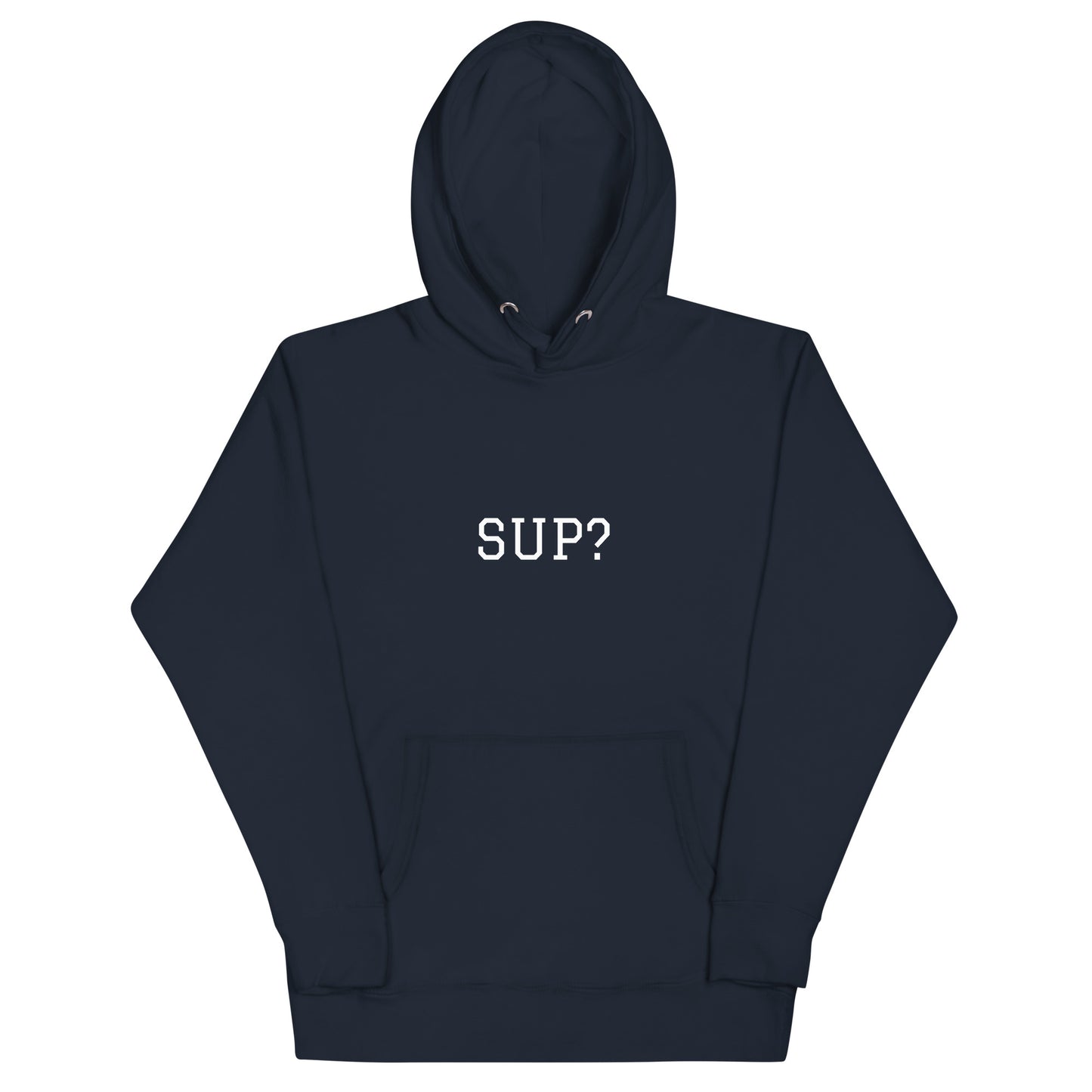 WHITE BOY SUMMER - Sup? - "Sup?" - Classic Cotton Hoodie - Hoodie Navy Blazer