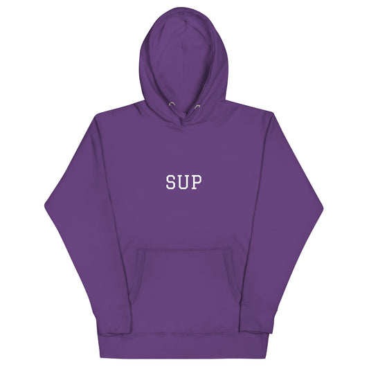 WHITE BOY SUMMER - Sup? - "Sup" - Classic Cotton Hoodie - Hoodie Purple