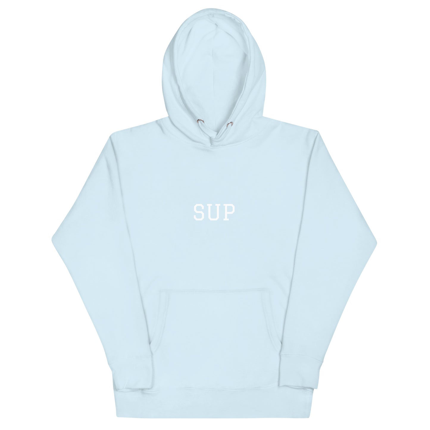 WHITE BOY SUMMER - Sup? - "Sup" - Classic Cotton Hoodie - Hoodie Sky Blue
