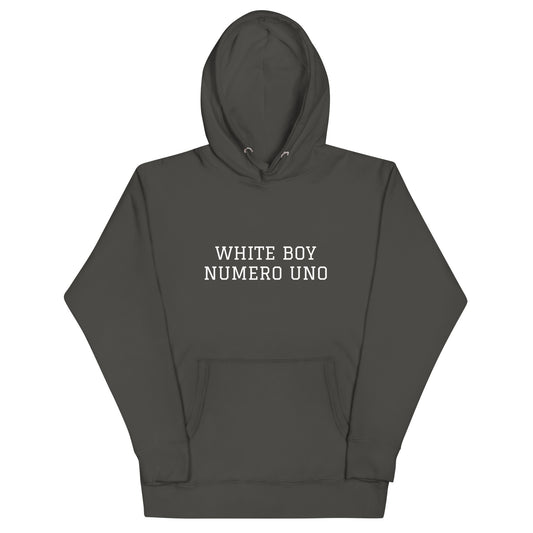 WHITE BOY SUMMER - White Boy Of The Year - "White Boy Numero Uno" - Classic Cotton Hoodie - Hoodie Vintage Black