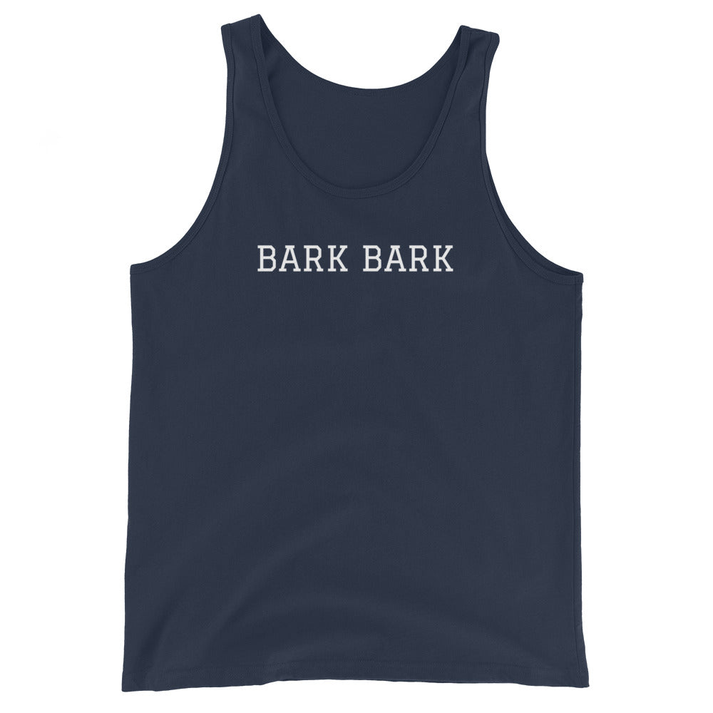 WHITE BOY SUMMER - Big Dog - "Bark Bark" - Classic Cotton Tank Top - Tank Top Navy