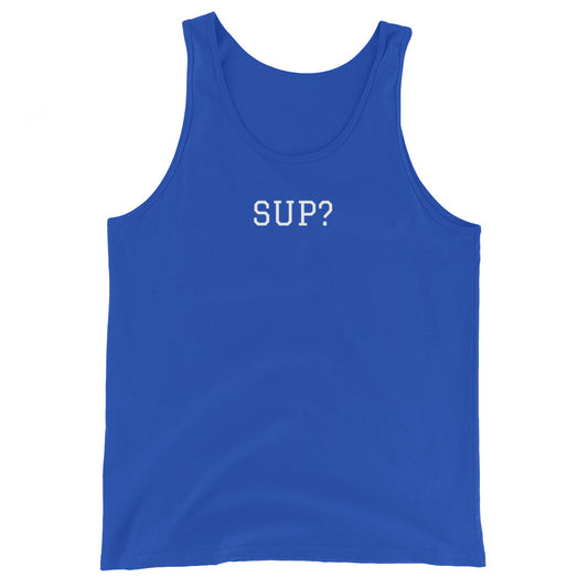 WHITE BOY SUMMER - Sup? - "Sup?" - Classic Cotton Tank Top - Tank Top True Royal