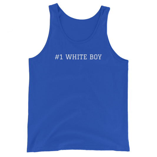 WHITE BOY SUMMER - White Boy Of The Year - "#1 White Boy" - Classic Cotton Tank Top - Tank Top True Royal