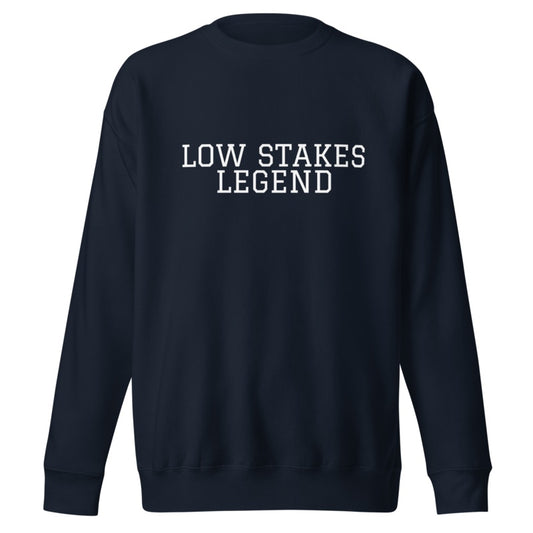 LOW STAKES LEGEND Navy Blazer front mockup