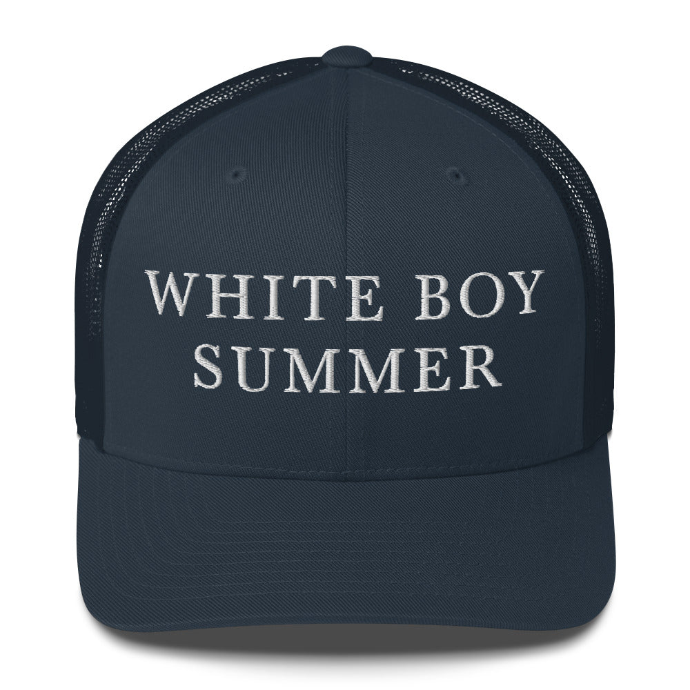 WHITE BOY SUMMER - Originals - "White Boy Summer" - Embroidered Trucker Cap - Navy